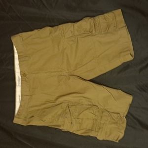 Roundtree & Yorke Tan Classic Fit Casuals Cargo Shorts 40W 9 Pocket cellphpocket